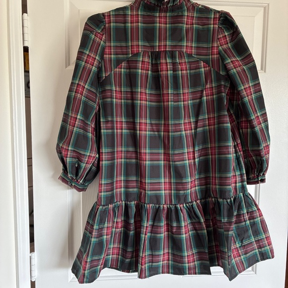 NWT Tuckernuck Palmerston dress in black and red highland plaid S - Picture 9 of 13